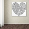 Trademark Fine Art Hello Angel 'Love Heart' Canvas Art, 24x24 ALI2856-C2424GG